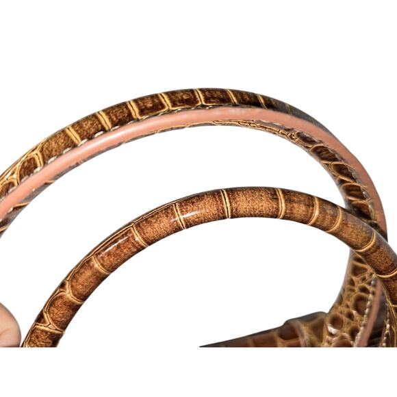 Samantha Brown Blue Faux Croc Carry On Overnight Weekender Or Business Bag Tote - Picture 6 of 16